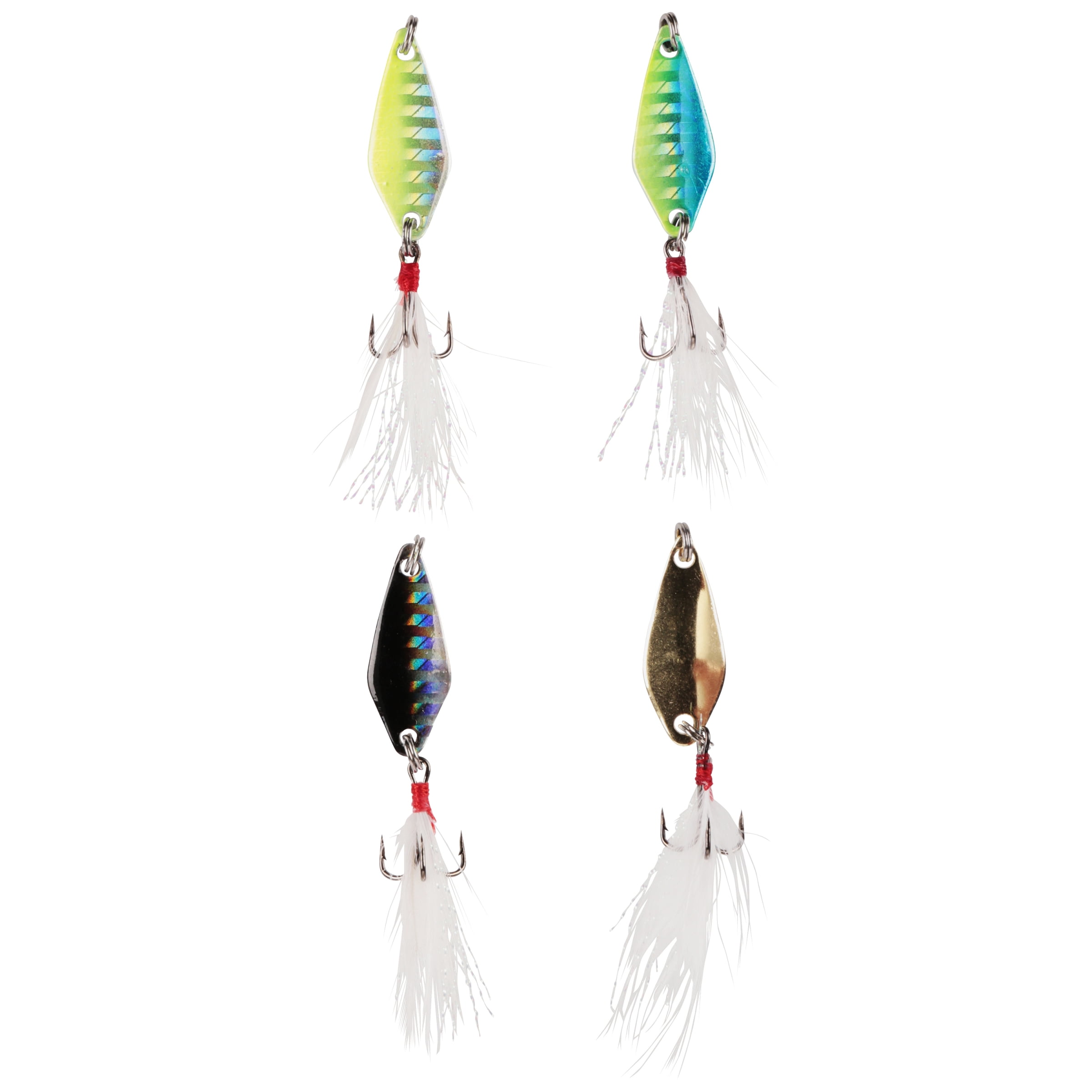 Lunkerhunt Micro Spoons 4pk - Feeding,1in,1/8oz,Fishing Spoons,Fishing Lures
