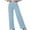 Sky Blue, variant on Jeans for Women High-Waist Wide Leg Jeans Solid Color Stretch Tummy Control Pockets Slim Fit Ankle Length Yoga Pants
