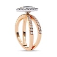 thumbnail image 3 of IGI Certified Lab Grown Diamond Engagement Ring | Center 10x5mm Marquise Cut Split Shank Halo Solitaire Wedding Anniversary Rings For Women 18k Rose Gold | F-G, VS-SI Quality (1.30 Ctw) Ring Size-5.5, 3 of 7