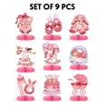 thumbnail image 2 of WIRESTER Set of 9 Pink Glitter Baby Girl Honeycomb Centerpieces – Table Top Party Decorations & Favors, 2 of 6