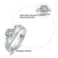 thumbnail image 3 of Women's 925 Sterling Silver 3.5ct Round Cut Cubic Zirconia Promise Engagement Bridal Wedding Ring Set, 3 of 4