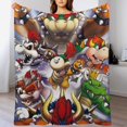 thumbnail image 4 of Manta Bowser de tela de superficie vertical súper suave de varios tamaños, acogedora y cálida, adecuada para cama, sofá, campamento, viajes, para todas las estaciones, liviana y compacta de 50 x 60, 4 of 8