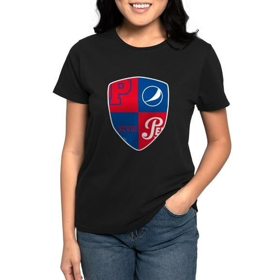 CafePress - Pepsi Varsity Badge 7 Women's Dark T Shirt - Women's Traditional Fit Dark T-Shirt