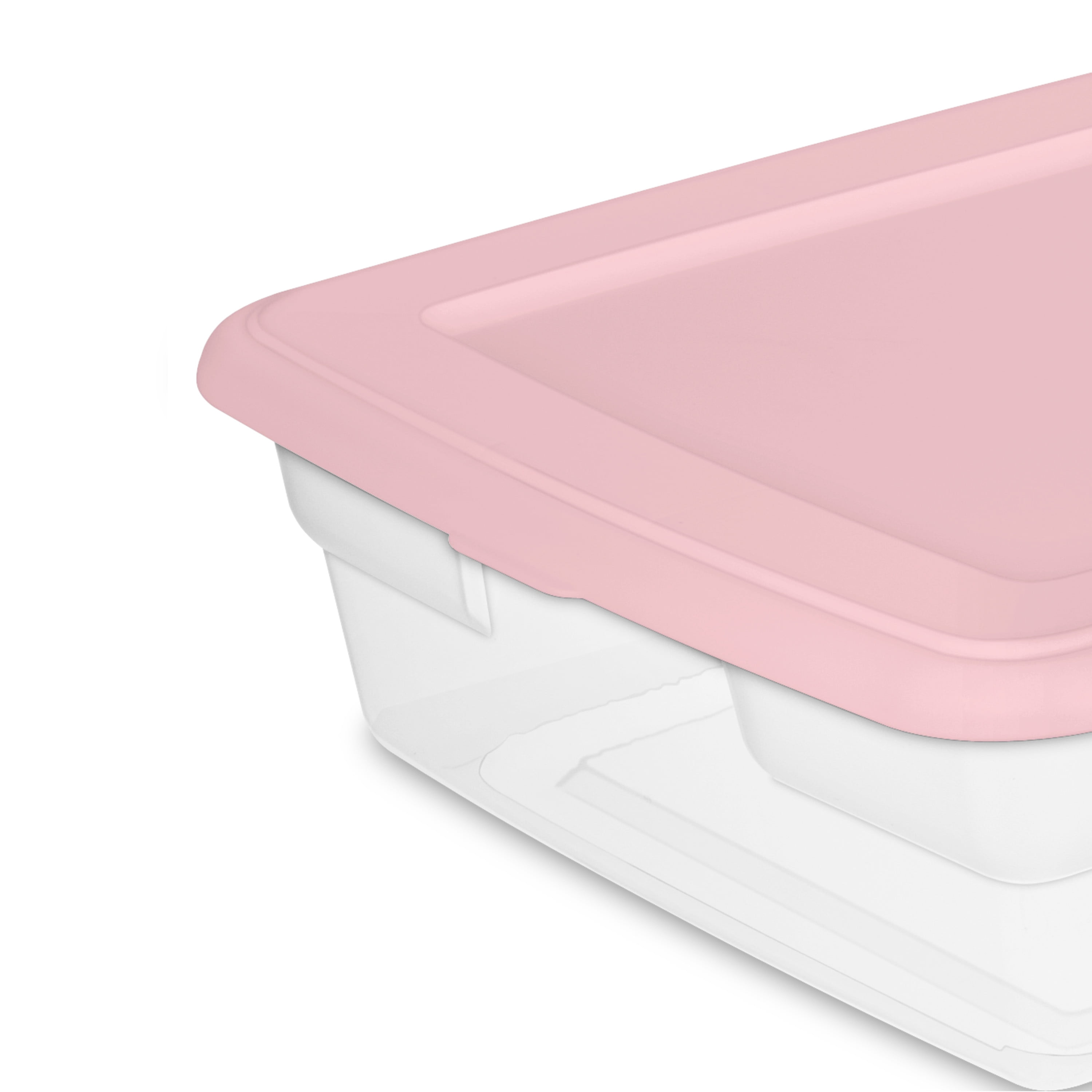Pink lidded tupperware box editorial stock photo. Image of storage
