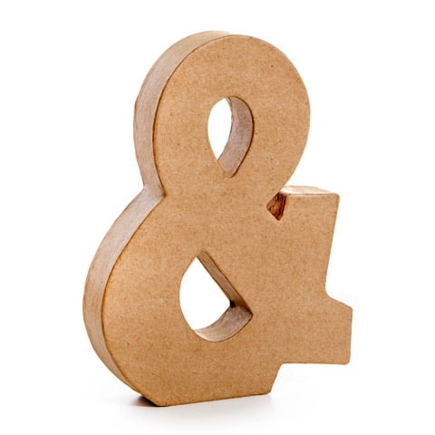 Ampersand Darice Paper Mache Symbol 8 Inches