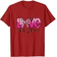 thumbnail image 6 of Fewfanhot Womens Tops Bow Shirts for Women Love Letter Print T-Shirts Casual Pink Ribbon Short Sleeve Tops, 6 of 6