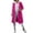 Hot Pink, variant on hotojiny Double Breasted Long Coat for Women Wool Blend Notch Lapel Winter Pea Coats Casual Trench Coat Outwear