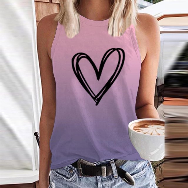 Débardeurs et Camisoles pour Femmes Seductiva Femmes Liquidation Mode pour Femmes Confortable Décontracté Imprimé Col Rond Haut Camisole
