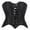 Black, variant on Women's Solid Satin Boned Underbust Corset Bodysuit Tummy Control Hourglass Shaping Waist Trainer for Party Daily Wear