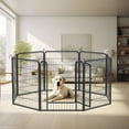 thumbnail image 3 of 8-Panel Heavy Duty Metal Playpen Dog Fence with Door, 31.7" H, 3 of 22