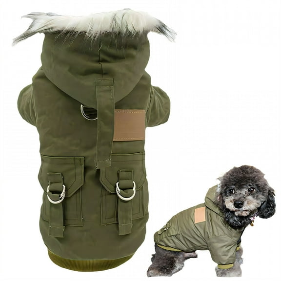 TELOLY 1Pcs Dog Coat,Polyester Girl Dog Clothes,Puppy Clothes for Small Dogs Girl,Green,S