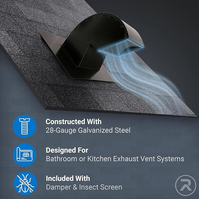 Goose Neck Exhaust Roof Vent (Without Extension, 4 Inch)