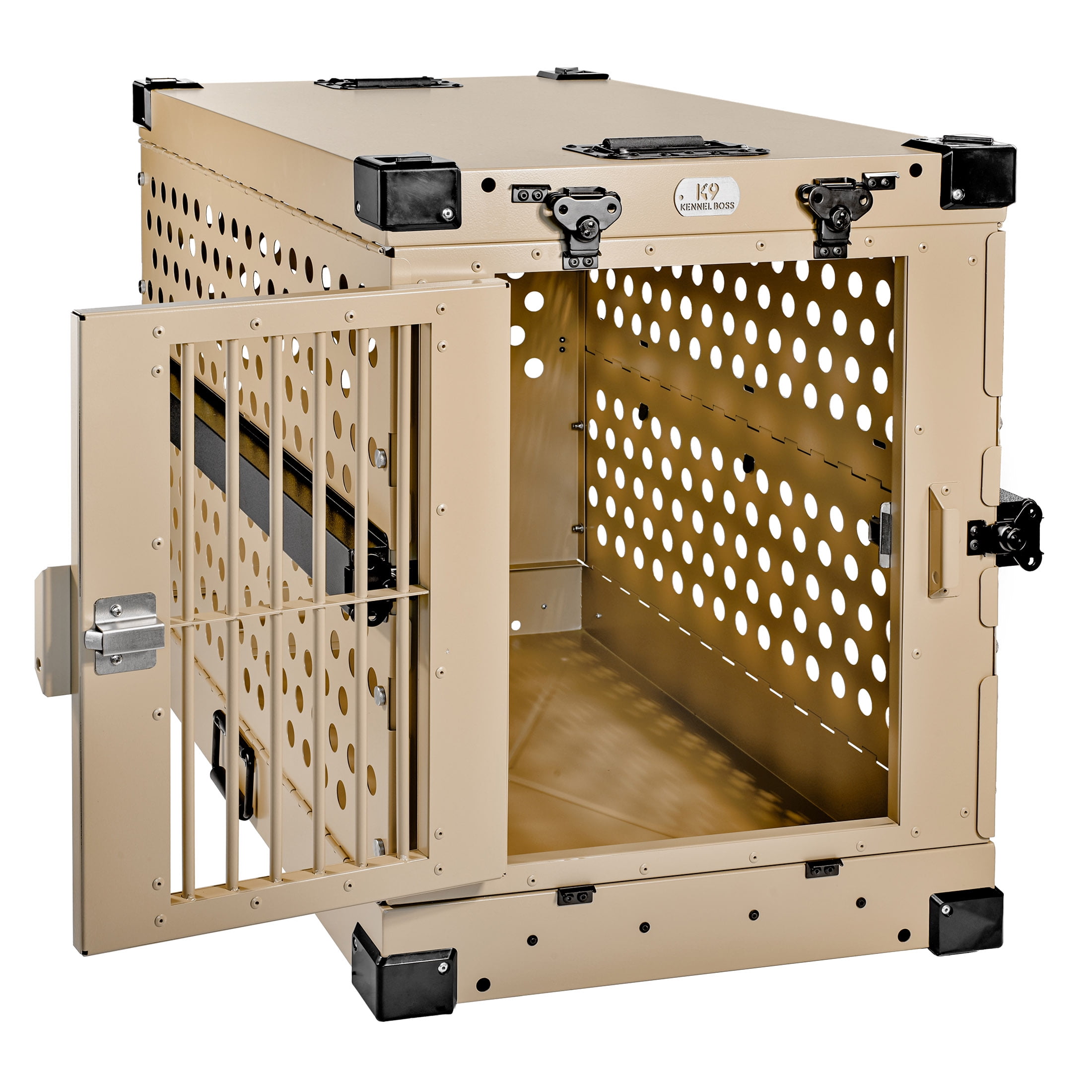 K9 KENNEL BOSS – MEDIUM – HEAVY DUTY FULLY COLLAPSIBLE POWDER-COATED ALUMINUM DOG CRATE