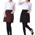 thumbnail image 4 of Douhoow Kitchen Cleaning Apron Half Waist Apron Bar Pub Cafe Server Waiter Waitress Apron Pinafore, 4 of 6