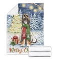 thumbnail image 2 of Merry Christmas Afghan Hound Snowy Winter with Gifts Tree Decorations Cozy Fleece Blanket Dog Lover Warm Soft Throw Blanket - 12020, 2 of 5