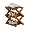 thumbnail image 2 of Naierhg Space Saving Wooden Shoes Organizer Entryway Corner Folding Shoe Shelf Stable Construction Large Capacity Shoe Cabinet, 2 of 8