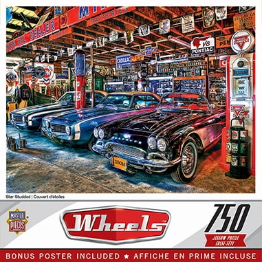 MasterPieces Puzzle 750 Pezzi: Three Beauties - Auto D'Epoca Su Tela 45,7x61cm - 4