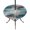 Teal, Pink, Gray, variant on Round Outdoor Tablecloth with Umbrella Hole and Zipper, Vintage Abstract Tablecloth with Elastic Waterproof, Minimalist Texture Art Black Gray Patio Table Covers for 55" - 60" Picnic Pool Tables
