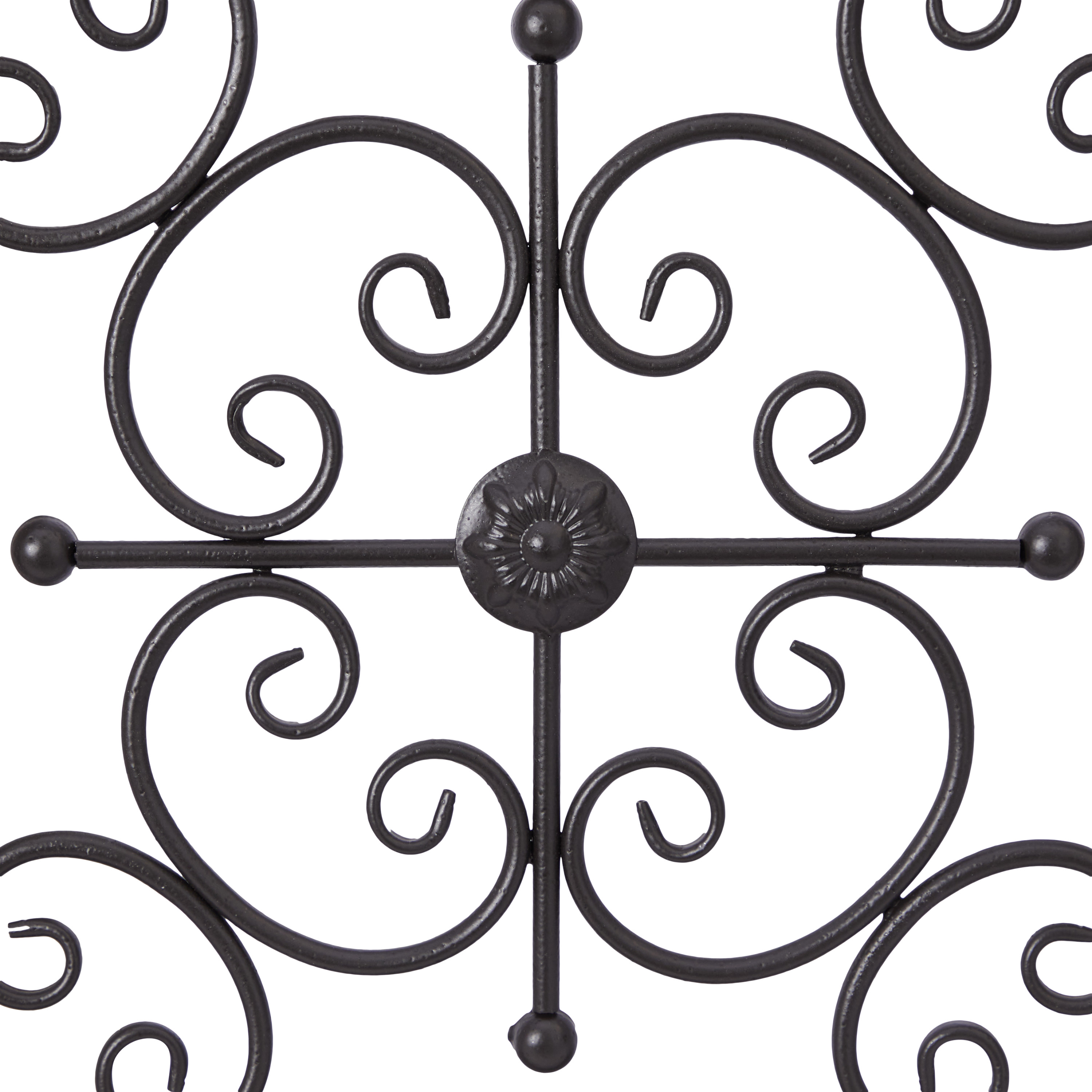 DecMode White Wood Scroll Wall Decor with Metal Relief (4 Count) - image 7 of 15