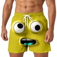 thumbnail image 3 of ibiyuan Mens Funny Swim Trunks Funny Cartoon Face Print Quick-Dry Beach Shorts Elastic Waist Mens Bathing Suits Novelty Beachwear, 3 of 5