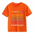 thumbnail image 7 of Wuxian Girls Fashion Happy 100Th Day Of School Shirts Letter Print Short Sleeve Tee Round Neck Loose Relaxed Casual Daily Wear Soft Blouse Graphic T-Shirt Athletic Baggy Tops,Orange,10-11 Years, 7 of 7
