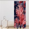 thumbnail image 2 of Coral Waterproof Bathroom Curtain Set with Hooks - Printed Shower Curtain Set for Bathroom Decoration, 2 of 5