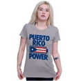 thumbnail image 4 of Puerto Rico Power PR Flag Pride Womens Slim Fit Graphic Tee Brisco Brands S, 4 of 5