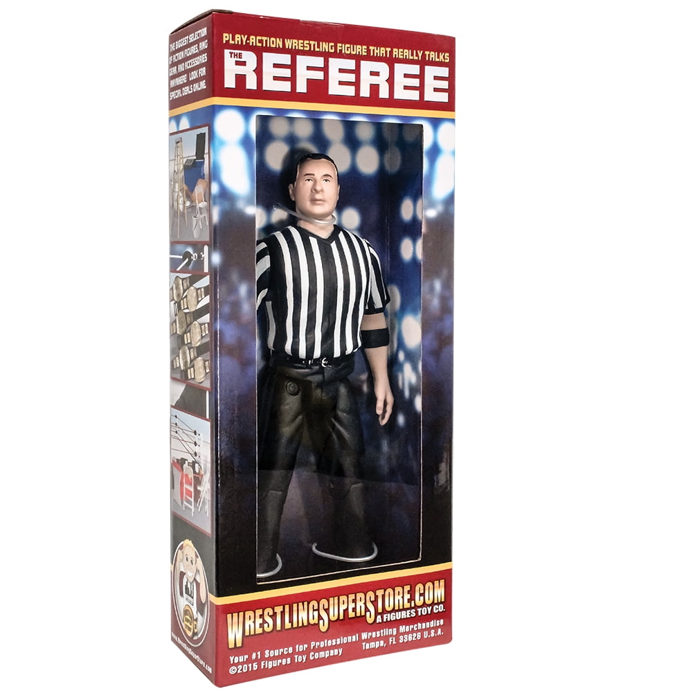 Talking Referee & Ring Announcer For WWE Wrestling Action Figures Special Deal 