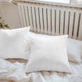 thumbnail image 6 of Throw Pillow Covers 18x18 Inch Set of 2, Pure White Waterproof Outdoor Pillow Covers, Simple Solid Color Decorative Cushion Pillowcases for Couch, Sofa, Bed, Garden, Patio, 6 of 9