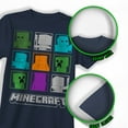 thumbnail image 6 of Minecraft Short Sleeve Graphic T-Shirt Set Creeper Skeleton Zombie 4-Pack (Little & Big Boys), Sizes 4–16, 6 of 11