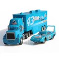 thumbnail image 1 of Cars Cargo Trailer Racing Car King 43 Diecast Alloy Cars Model Toy Children's Gift, 1 of 1