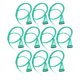 thumbnail image 5 of 10pcs Colored Highlight Synthetic Clip on in Hair Extensions (Green), 5 of 6