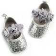 thumbnail image 3 of Antheron Baby Girls Mary Jane Flats Soft Sole Infant Moccasins Floral Sparkly Toddler Princess Dress Shoes, 3 of 6