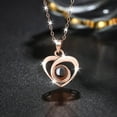 thumbnail image 6 of Guodhu Necklace Projection Necklace Pendant Necklace Mothers Day Gifts for Mom Wife Valentines Love Memorial Gifts for Girlfriend Birthday - Rose Gold, 6 of 6