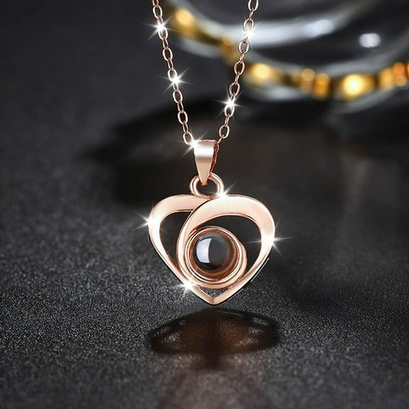 HOARBOEG Love Pendant Necklace Heart Shaped Women's Necklaces Women Clavicle Chain Mother's Day Valentine's Day Jewelry Gift