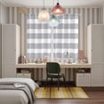 thumbnail image 6 of Curtains 84 Inches Long 2 Panels, Grey Stripe Grommets Window Treatment Curtain, Modern Simple Geometric White Striped Thermal Curtains Drapes for Living Room/Bathroom, 6 of 9
