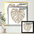 thumbnail image 4 of Designart 'Beige Ivory Pastel Monstera Heart Shaped Tropical Leaf' Traditional Framed Art Print, 4 of 4