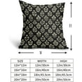 thumbnail image 3 of Black Floral Block Print Pillow Covers 20x20 Inch Set of 2, Vintage Flower Pattern Decorative Throw Pillowcases Outdoor Farmhouse Cushion Covers Spring Summer Rustic Sofa Couch Bed Decor, 3 of 4