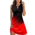 thumbnail image 1 of WILLBEST Vestidos para Mujer, Vestido Playero Mini de Talla Grande, Estilo Bohemio, Informal, sin Mangas, con Cuello Redondo, para Verano Grande​​, 1 of 3