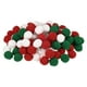 thumbnail image 1 of Uxcell Paquete de 100 Pompones para Manualidades, 1" (25mm) Poliéster Serie Navideña Pompones Suaves y Esponjosos Multicolor, 1 of 7