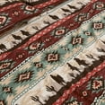 thumbnail image 6 of Chezmoi Collection 5-Piece Southwestern Cowboys Aztec Sheet Set Split King, Multicolor Teal Brown Beige Tan Red Printed Brushed Microfiber Lightweight Breathable Deep Pocket Bed Sheets, 6 of 9