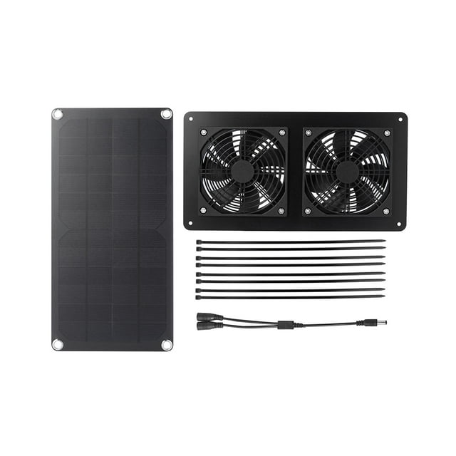10W Solar Panel Exhaust Fan Set Durable Accessory Solar Powered Fan for Chicken