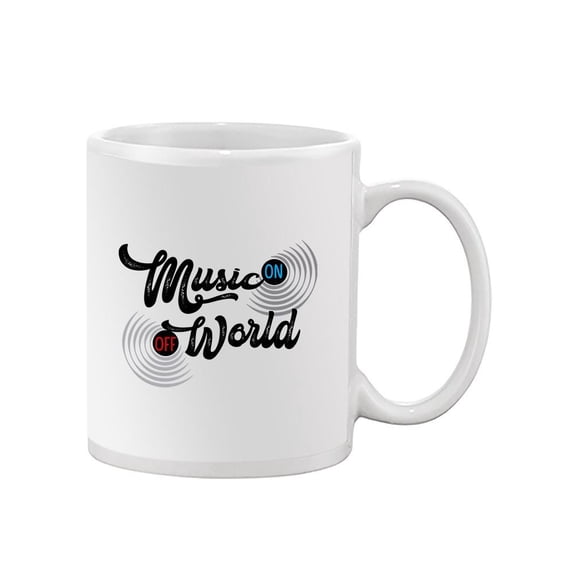Music On, World Off Mug - Smartprints Designs,