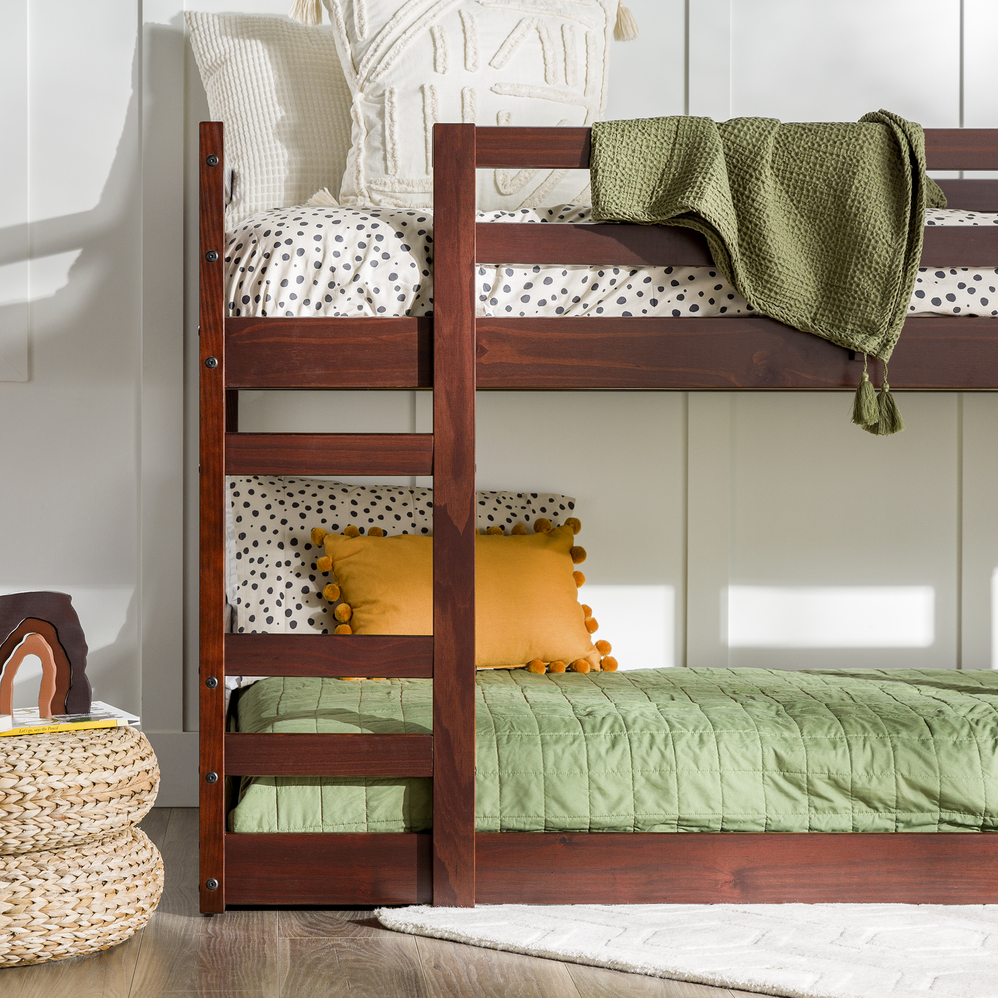 Manor Park Transitional Youth Twin Over Twin Bunk Bed Frame, Espresso - image 5 of 17