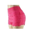 thumbnail image 1 of TD Collections Women's Elastic Waist Tiered Crochet Lace Scallop Hem Casual Mini Shorts, 1 of 4