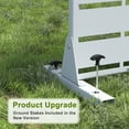 thumbnail image 5 of MAYEERTY 72"x47" Outdoor Privacy Screen with Stand Adam Metal Balcony Decorative Screen,White, 5 of 8