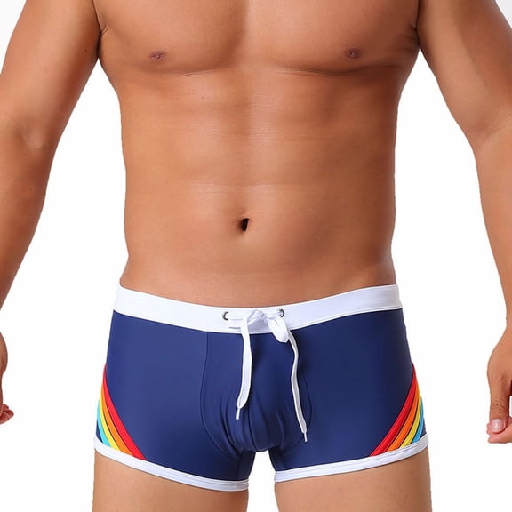 Guluxicc Men's Slim Low Rise Swim Trunks Drawstring Board Shorts Lightweight Surf Bathing Suit with Removable Pads