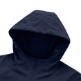 thumbnail image 4 of IROINNID Mens Full Zip Hooded Jacket Windproof Water Resistant Fleece Lined Outdoor Coat Long Sleeve Solid Color Casual Lightweight Winter Outerwear for Daily Commute, 4 of 5