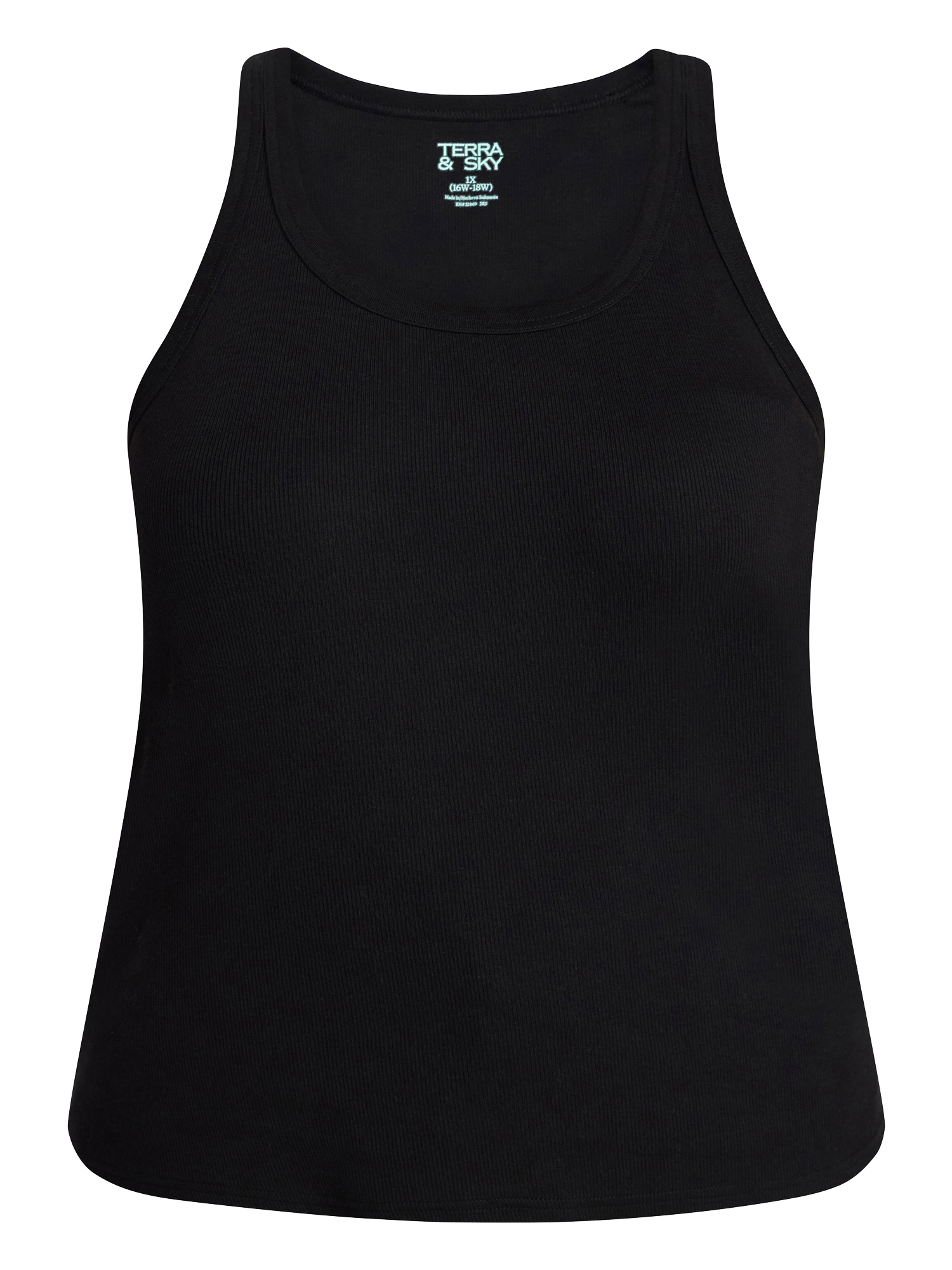 Terra & Sky Women's Plus Scoop Neck Ribbed Tank photo 2