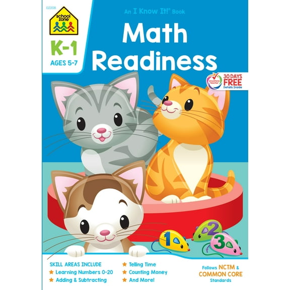 School Zone Math Readiness Workbook